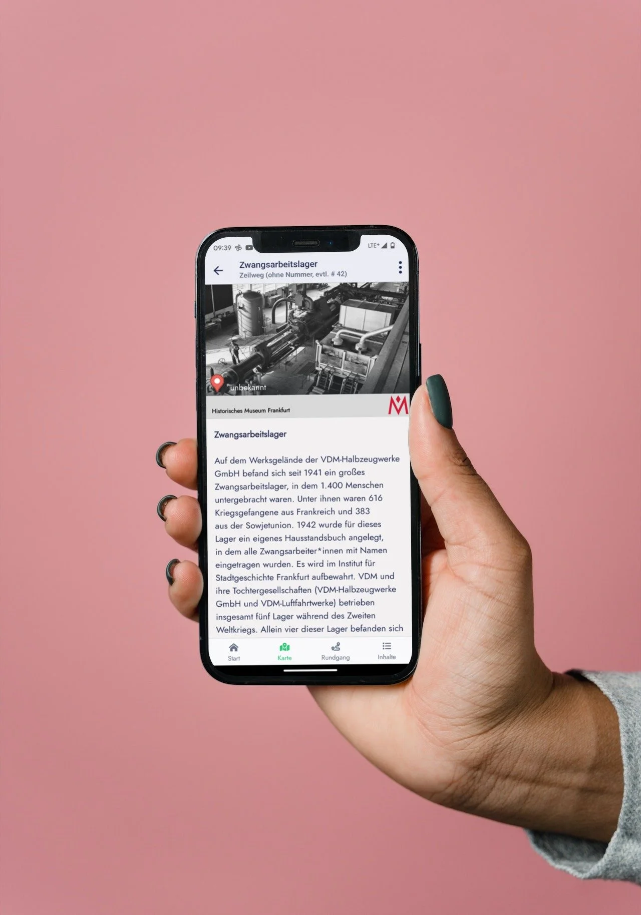 Frankfurt History App – Ortsansicht